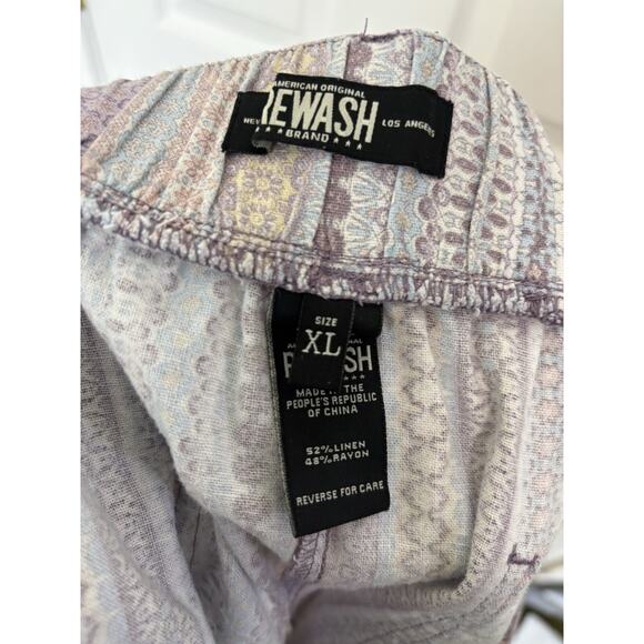 Rewash Brand Linen Blend High Rise Shorts Size XL Bohemian Festival Beachy - Picture 5 of 5